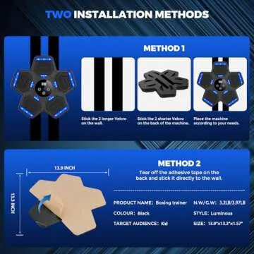 LOLBOX 2025 Music Boxing Machine for Kids, Smart Bluetooth Boxing Machine with Boxing Gloves Wall Mounted, Music Boxing Target Workout Punching Equipment for Home(Upgrade)