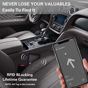 GIPUSSON Leather Wallet for Men with AirTag Holder