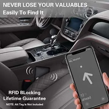 GIPUSSON Leather Wallet for Men with AirTag Holder