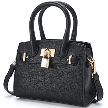 STAISE Vegan Leather Satchel Purse for Women, Trendy Mini Crossbody Shoulder Bag, Small Top Handle H...