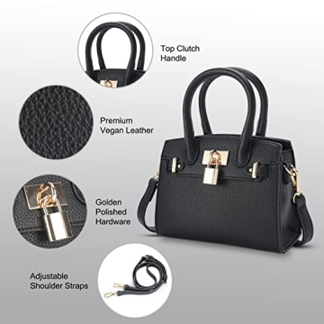 STAISE Vegan Leather Satchel Purse for Women - Trendy Mini Bag