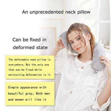 Lucear Travel Pillow Neck Pillows Travel Essentials Traveling on Airplane Twist Memory Foam, Bus, Tr...