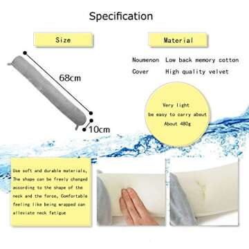 Lucear Travel Pillow Neck Pillows Travel Essentials Traveling on Airplane Twist Memory Foam, Bus, Train at Home(Grey Memory Foam)