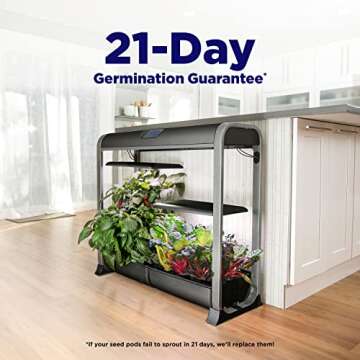 AeroGarden Farm 24Plus with Salad Bar Seed Pod Kit - Indoor Garden with LED Grow Light, Black