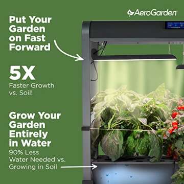 AeroGarden Farm 24Plus with Salad Bar Seed Pod Kit - Indoor Garden with LED Grow Light, Black