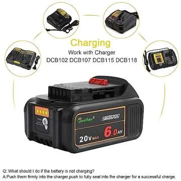 Waitley 20V 6.0A Replacement Battery for Dewalt
