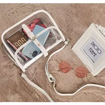 Y&R Direct Clear Saddle Crossbody Bag for Women