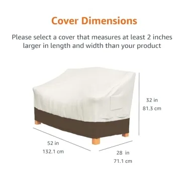 Essential Amazon Basics 2-Seater Patio Bench Cover