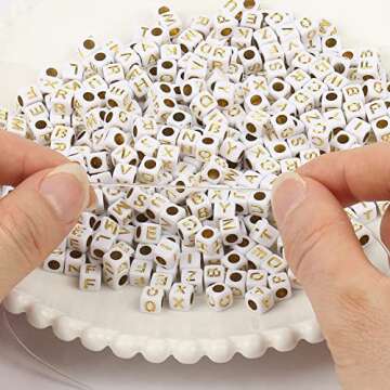 Vibrant 1200pcs Alphabet Beads for DIY Jewelry Making