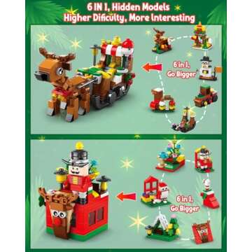 Advent Calendar 2024 Kids, 24 Days Christmas Building Blocks Playset Countdown Daily Surprise, STEM Toy Xmas Gifts Party Favors Stocking Stuffers for 6 7 8 9 10-12 Year Old Boys Girls Advent Calendars