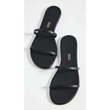 TKEES Women's Gemma Slides, Sable, Black, 10 Medium US