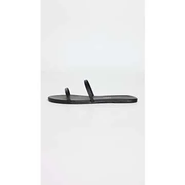 TKEES Women's Gemma Slides, Sable, Black, 10 Medium US