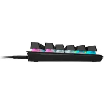 Corsair K60 RGB TKL RGB Tenkeyless Optical-Mechanical Wired Gaming Keyboard - OPX Switches - Polycarbonate Keycaps - iCUE Compatible - QWERTY NA Layout - Black (Renewed)