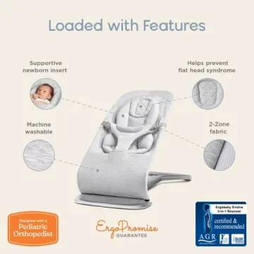 Ergobaby Evolve 3-in-1 Bouncer for Newborns to Toddlers