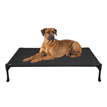Veehoo Cooling Elevated Dog Bed for Large Dogs, Portable Pet Cot with Breathable Mesh
