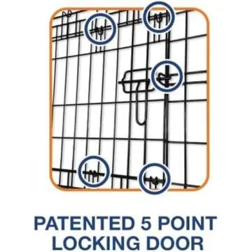 Precision Pet Products Two Door Great Crate Wire Dog Crate, 42 Inch, For Pets 70-90 lbs, With 5-Point Locking System