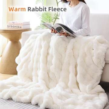 Smoofy Cream White Faux Fur Blanket - Luxuriously Soft Throw