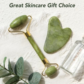Luxurious Jade Roller & Gua Sha Set for Skin Care