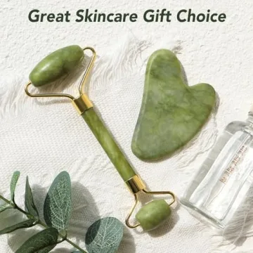 Luxurious Jade Roller & Gua Sha Set for Skin Care