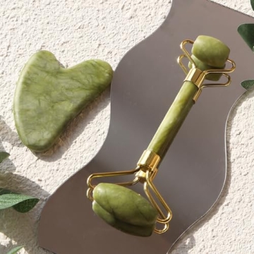 Luxurious Jade Roller & Gua Sha Set for Skin Care