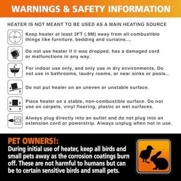 Comfort Zone 20" 1500-watt Premium Infrared Quartz Heater w/Built-In USB Charging Ports & Remote Control, On/Off Timer, Safety Tip-Over switch & Overheat Protection System