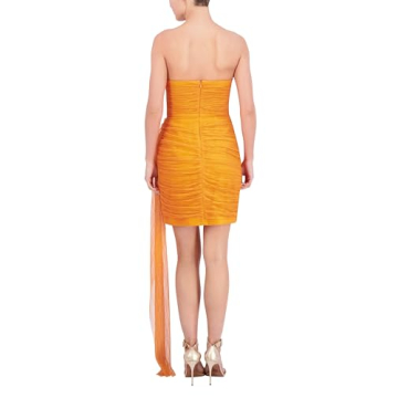 BCBGMAXAZRIA Deep V Sweetheart Neck Strapless Cocktail Dress