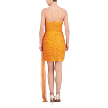 BCBGMAXAZRIA Deep V Sweetheart Neck Strapless Cocktail Dress