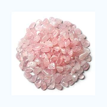 Gemshan Decorative Pink Quartz Crystal Chips for Home