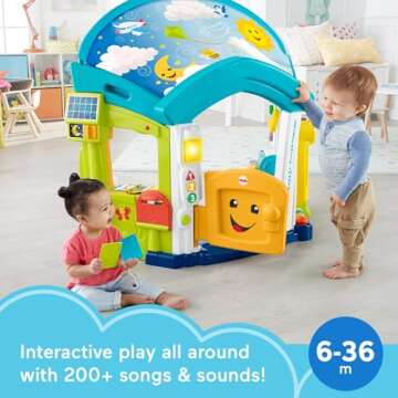 Fisher-Price Baby & Toddler Toy Laugh & Learn Smart Learning Home Playhouse with Lights Sounds & Act...
