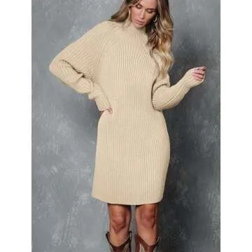 LILLUSORY Mock Neck Sweater Dress for Fall Fashion 2024