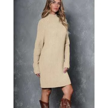 LILLUSORY Mock Neck Sweater Dress for Fall Fashion 2024