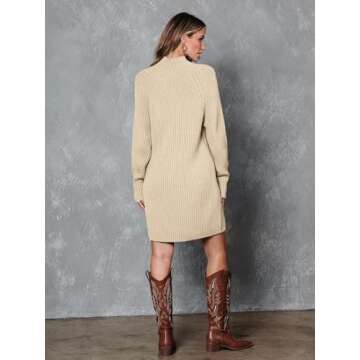 LILLUSORY Mock Neck Sweater Dress for Fall Fashion 2024