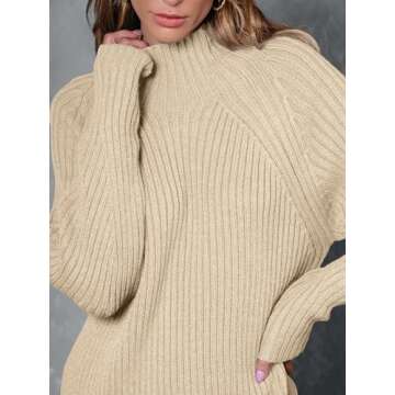 LILLUSORY Mock Neck Sweater Dress for Fall Fashion 2024