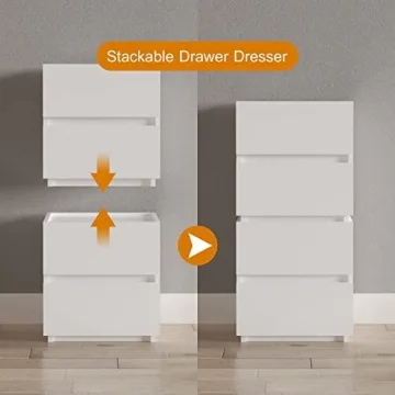 Furtble Multi-Functional 2 Drawer Dresser for Small Spaces