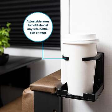 Camco Camper/RV Drink Holder - Adjustable & Space-Saving Design, Perfect Companion for Travels