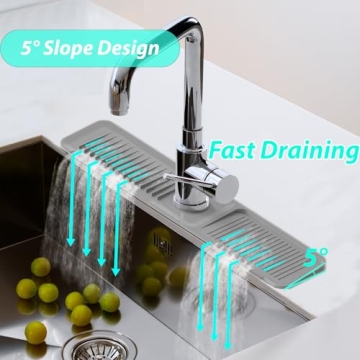 Durable Silicone Kitchen Sink Splash Guard for Clean Counters