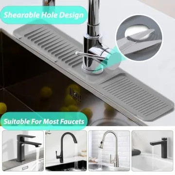 Durable Silicone Kitchen Sink Splash Guard for Clean Counters