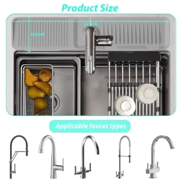 Durable Silicone Kitchen Sink Splash Guard for Clean Counters