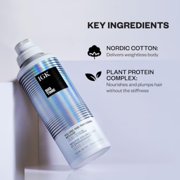 IGK Big Time Volume Hair Mousse Lightweight Thickening Formula