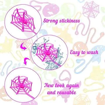 50 PCS Halloween Stretchy Sticky Hands for Kids