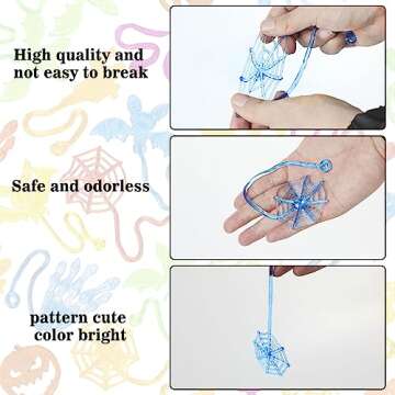 50 PCS Halloween Stretchy Sticky Hands for Kids