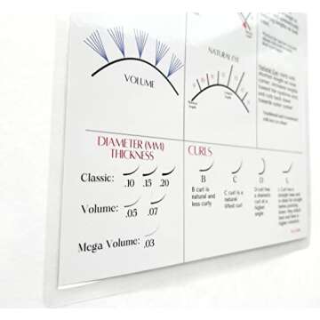 BELLEMORY Lash Mapping Chart - Eyelash Extension Beginner Training and Practice Chart, Eyelash Exten...