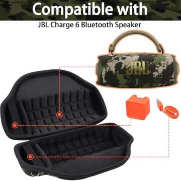 co2CREA JBL Charge 6 Waterproof Travel Case - Camouflage