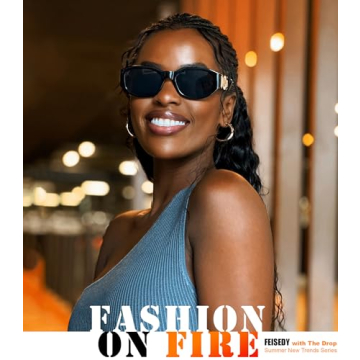 Buy Trendy FEISEDY Retro Sunglasses for Men and Women