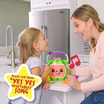 CoComelon Musical Vegetable Basket - Activate Sounds from The Show Like “Yes Yes Vegetables” - T...