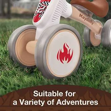 Maydolly Baby Banlance Bike for 1 Year Old Boys Girls Cute 10-24 Months Kids Toy First Birthday Gift No Pedal Toddler 4 Wheels Balance Bike