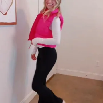 Shiyifa Women's Cropped Puffer Vest - Stylish & Versatile