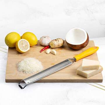 Upgraded Lemon Zester Tool, Hand Cheese Grater with Handle, Fine Rasp for Kitchen Handheld, Grate fo...