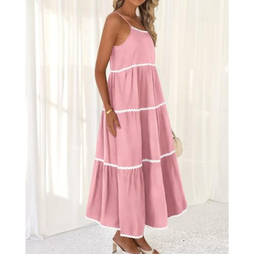 BTFBM Boho Summer Dresses 2025 Spaghetti Strap Sundress