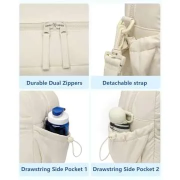 Gym Bag Women Duffle Bag - Travel Bag with Wet Pocket Carry on Weekender Bags for Women Water Resistant Travel Tote Bag Duffel Bag for Workout Sports Hospital Beige